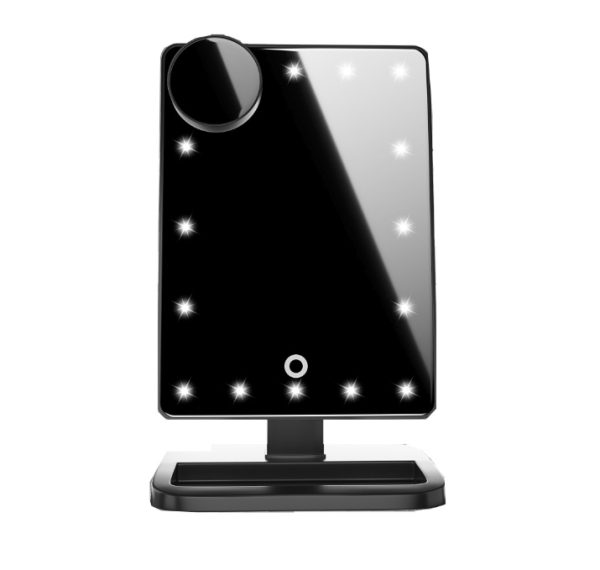 Touch Screen Makeup Mirror With 20 LED Light Bluetooth Music Speaker 10X Magnifying Mirrors Lights - Image 3