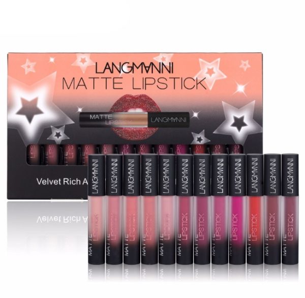 Matte Lipstick Waterproof Long-lasting Velvet Lipstick Set - Image 2