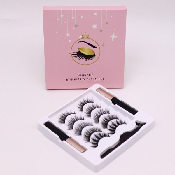 Magnetic False Mink Waterproof Eyelashes Eyeliner Set Long Lasting Extension Reusable - Image 2