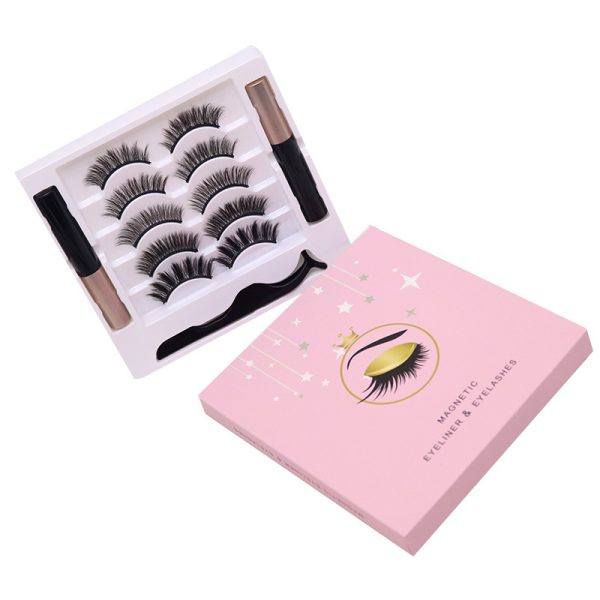 Magnetic False Mink Waterproof Eyelashes Eyeliner Set Long Lasting Extension Reusable - Image 3